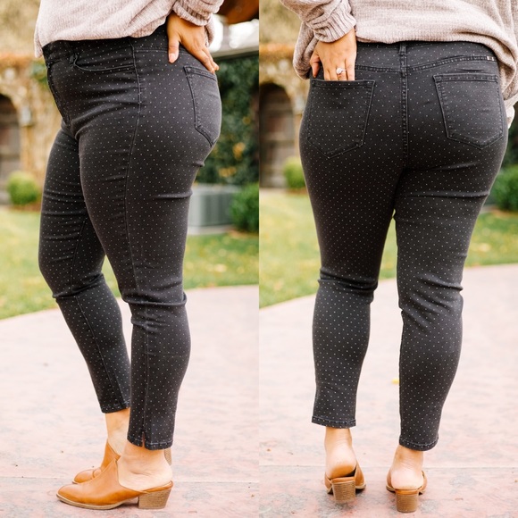 KanCan Black Polka Dot Skinny Jeans - Picture 4 of 8